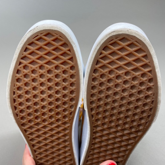 VANS Shoes Womens 8.5 purple orange checkerboard sk8-hi platform high top retro - Picture 10 of 14